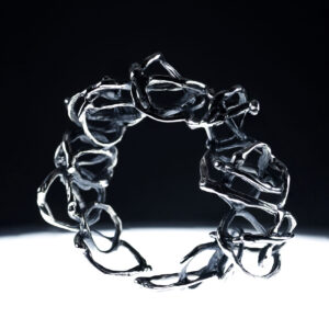 Sculptural Silver Bold Bracelet