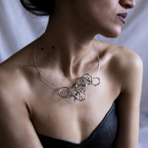 Sculptural Silver Necklace
